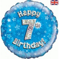Blue Stars 7th Birthday Balloon